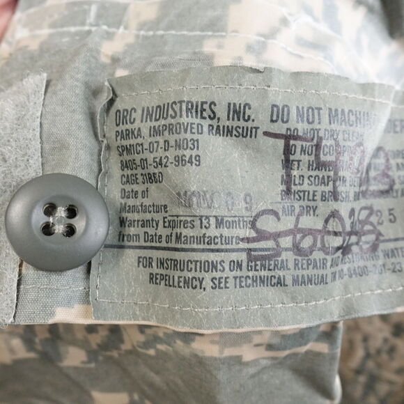 ORC INDUSTRIES INC PARKA IMPROVED RAINSUIT JACKET SIZE SMALL - Picture 10 of 10